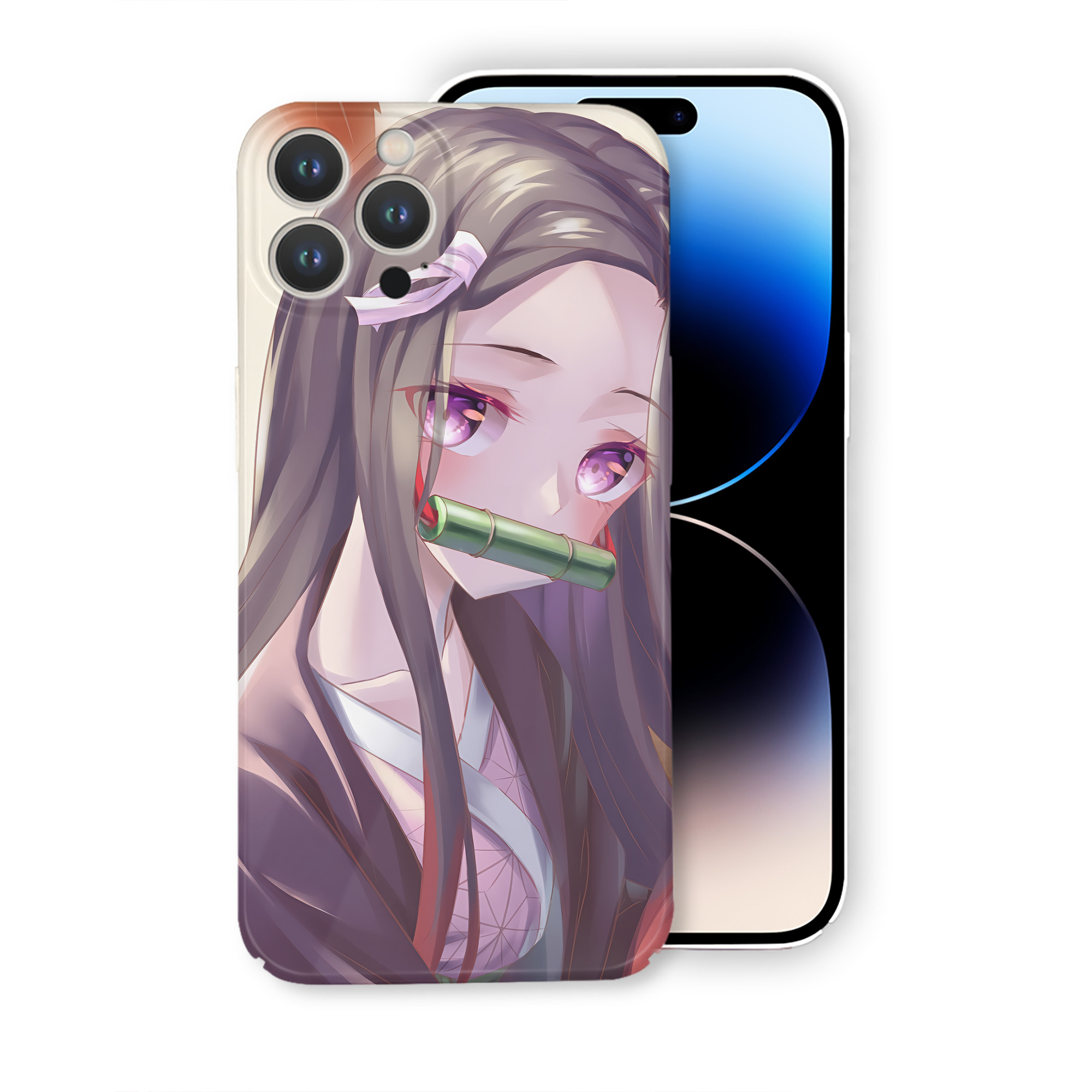 （画像用） 鬼滅の刃（きめつのやいば）竈門 禰󠄀豆子／かまど ねずこ Kamado Nezuko 【iPhone 14シリーズ対応】ハードケース